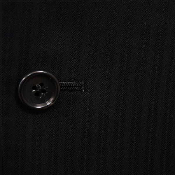 ダーバン 2つボタン シングルスーツ L AB6 ブラック ストライプ ワンタック 袖口4つ釦  開き見せ 24510051-99-601 合物 春秋 5XL094 | D'URBAN | 02