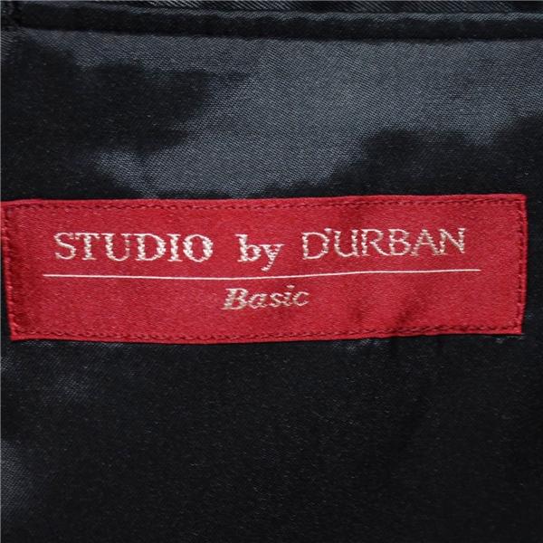 ダーバン 2つボタン シングルスーツ L AB6 ブラック ストライプ ワンタック 袖口4つ釦  開き見せ 24510051-99-601 合物 春秋 5XL094 | D'URBAN | 03