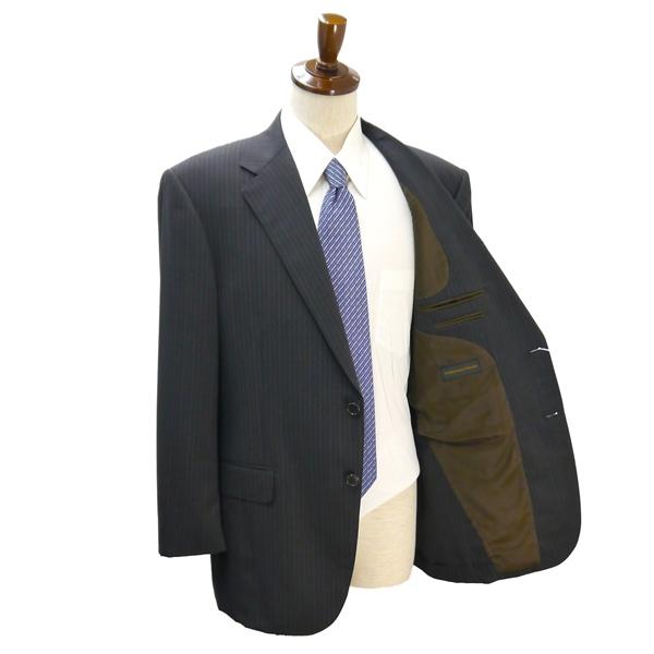 CRISTIAN ORANI 2つボタン シングルスーツ BE5 L ダークブラウン ストライプ ワンタック アジャスター 春夏 0511672-E 6NA011 | ブランド登録なし | 01