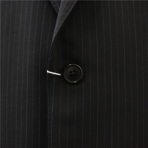 CRISTIAN ORANI 2つボタン シングルスーツ BE5 L ダークブラウン ストライプ ワンタック アジャスター 春夏 0511672-E 6NA011 | ブランド登録なし | 02