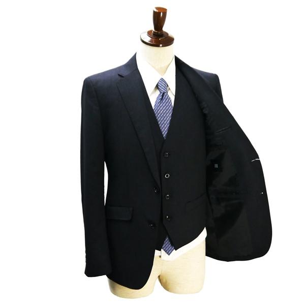 スーツセレクト 3ピース 2つボタン シングルスーツ A5 M ダークグレー 暗灰色 チェック ノータック 春秋冬 BLRP1814 6NA013 | SUIT SELECT | 01