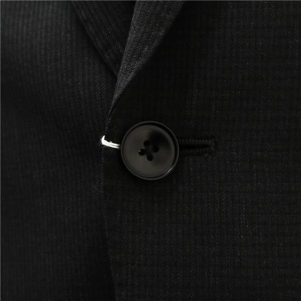 スーツセレクト 3ピース 2つボタン シングルスーツ A5 M ダークグレー 暗灰色 チェック ノータック 春秋冬 BLRP1814 6NA013 | SUIT SELECT | 02