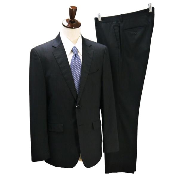 オリヒカ 2つボタン シングルスーツ AB7 L ダークグレー ストライプ ノータック 本切羽 ストレッチ 春秋 合物 2552123S 6NA016 | BURBERRY