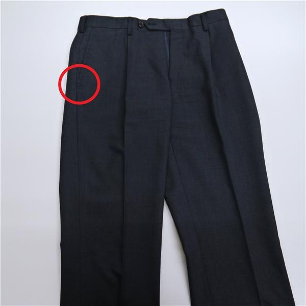 ニューヨーカー 2パンツ 2つボタン シングルスーツ A5 M ダークネイビー ストライプ ワンタック 春秋 合物 11-09-8109 6NA017 | NEWYORKER | 05