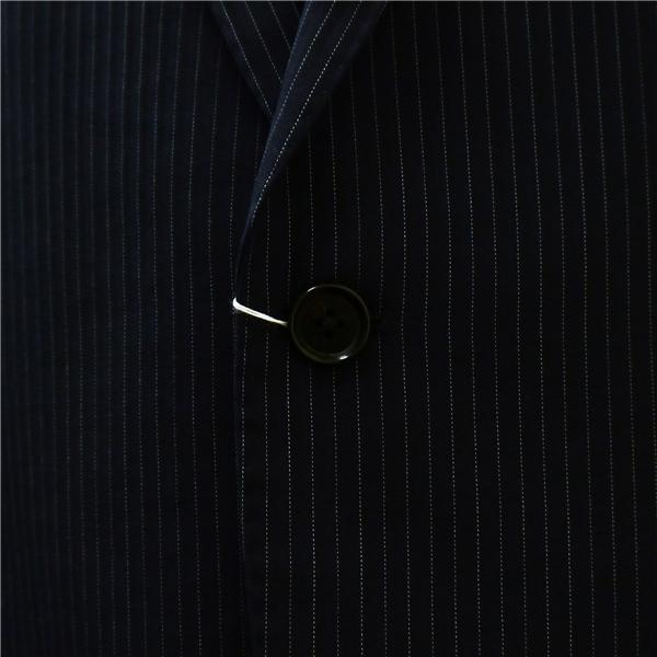 オリヒカ 2つボタン シングルスーツ AB7 L ダークネイビー ストライプ ノータック 本切羽 ストレッチ 春秋 合物 2552103S 6NA019 | BURBERRY | 02