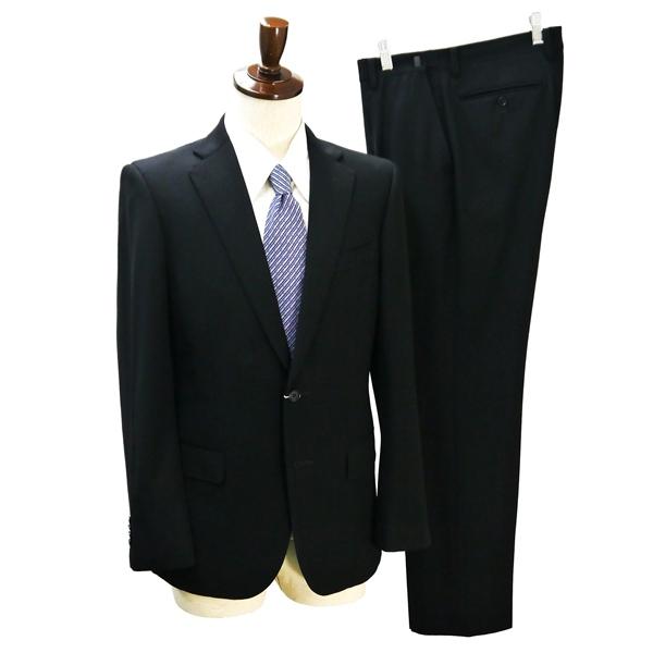 HILTON 2つボタン シングルスーツ A5 M ブラック ノータック ウエストアジャスター 本切羽 フォーマル 春秋冬 220300 6NA022 | HILTON