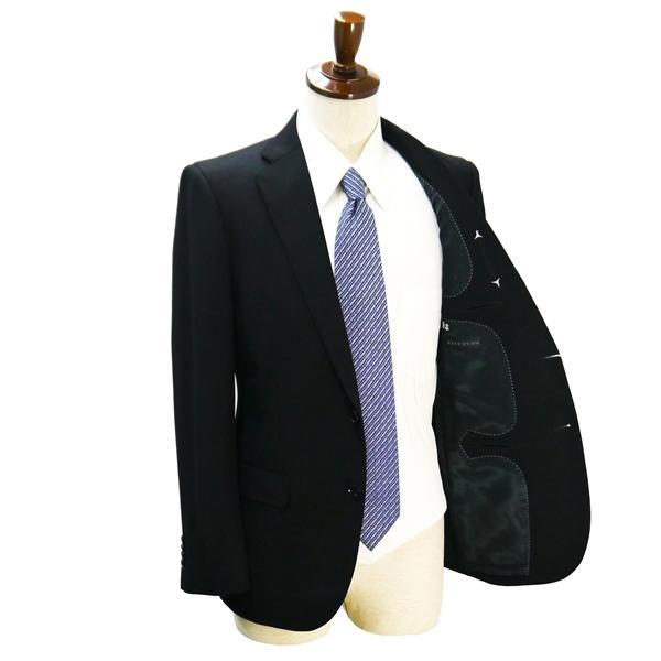 HILTON 2つボタン シングルスーツ A5 M ブラック ノータック ウエストアジャスター 本切羽 フォーマル 春秋冬 220300 6NA022 | HILTON | 01