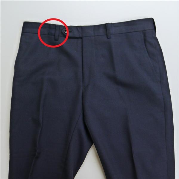 スーツセレクト 3ピース 2つボタン シングルスーツ 袖口3つボタン A4 S ダークネイビー ノータック 春秋冬 BLRP9003 6NA027 | SUIT SELECT | 06