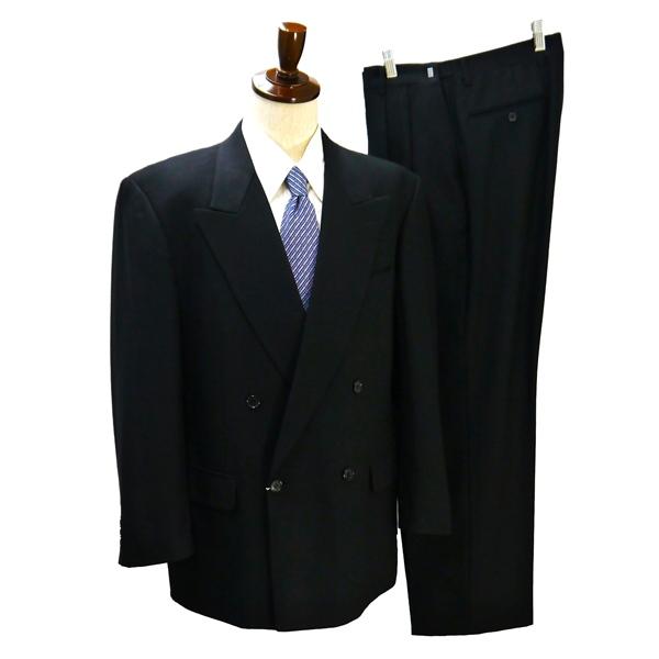 ダーバン Festone 4つボタン ダブルスーツ AB5 M ブラック ツータック アジャスター フォーマル 春秋 合物 F913703-99-164 6NA028 | D'URBAN