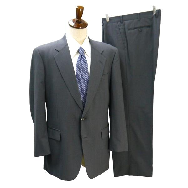 Oxford オックスフォード 2つボタン シングルスーツ 袖口3つボタン AB6 L グレー ストライプ ワンタック 春夏 03-16113 6NA029 | ブランド登録なし