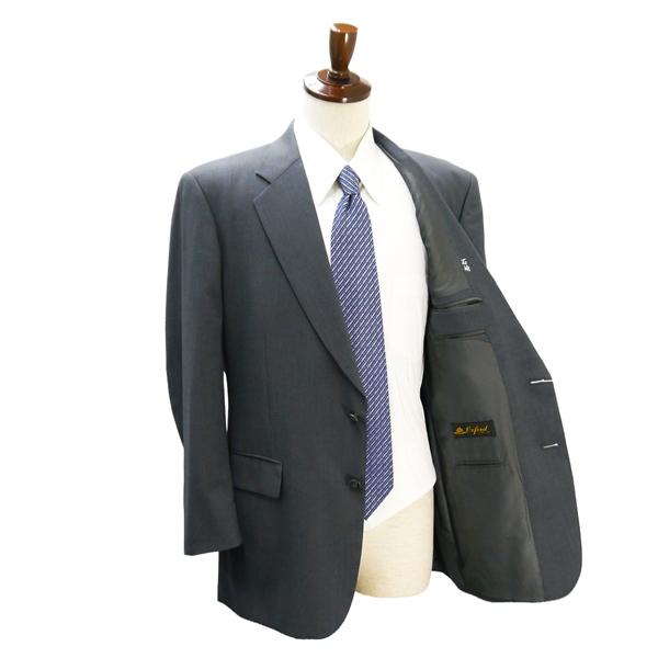 Oxford オックスフォード 2つボタン シングルスーツ 袖口3つボタン AB6 L グレー ストライプ ワンタック 春夏 03-16113 6NA029 | ブランド登録なし | 01