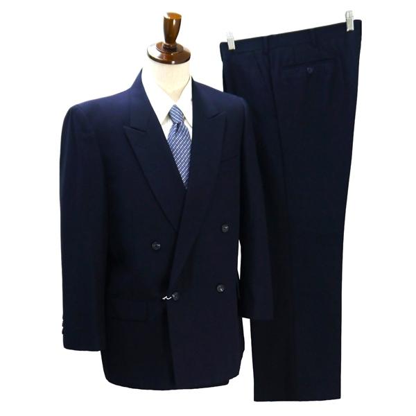 KINDWEAR カインドウェア 4つボタン ダブルスーツ 袖口3つボタン BB4 M ダークネイビー 濃紺色 ワンタック ゆったり 春秋冬 6NA036 | ブランド登録なし