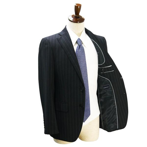 スーツカンパニー ALPE SOLIVO 2つボタン シングルスーツ YA6 M ダークグレー ストライプ 本切羽 春秋 合物 TS72103 6NA040 | ブランド登録なし | 01