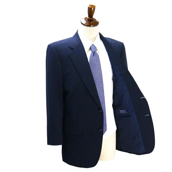 ELEFIT BISHU 2つボタン シングルスーツ 袖口3つボタン BB4 M ダークネイビー ストライプ ワンタック ゆったり 春夏 198629 6NA046 | ブランド登録なし | 01