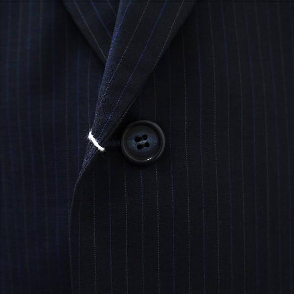 ELEFIT BISHU 2つボタン シングルスーツ 袖口3つボタン BB4 M ダークネイビー ストライプ ワンタック ゆったり 春夏 198629 6NA046 | ブランド登録なし | 02
