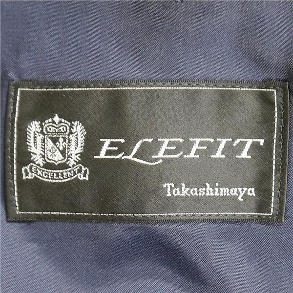 ELEFIT 2つボタン シングルスーツ 袖口3つボタン BB4 M ダークネイビー 濃紺色 ストライプ ワンタック 春秋 合物 183479 6NA048 | ブランド登録なし | 04