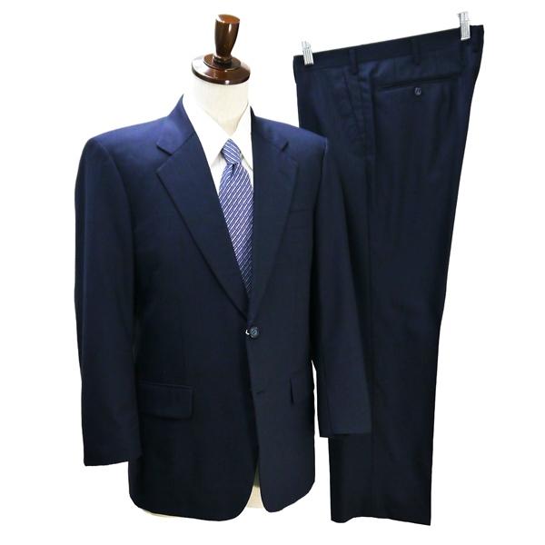 ELEFIT 2つボタン シングルスーツ BB4 M ダークネイビー シャドーストライプ ワンタック ゆったり 春秋 合物 183479 6NA049 | ブランド登録なし