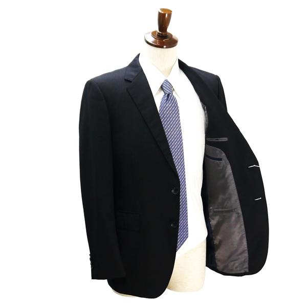 P.S.FA 2つボタン シングルスーツ 袖口4つボタン A6 M ダークグレー ストライプ ノータック 春秋 合物 NC310254-09 6NA052 | Perfect Suit FActory | 01