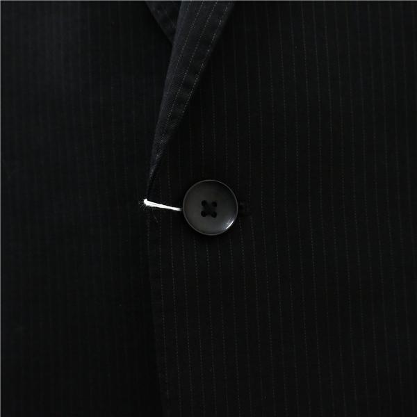 P.S.FA 2つボタン シングルスーツ 袖口4つボタン A6 M ダークグレー ストライプ ノータック 春秋 合物 NC310254-09 6NA052 | Perfect Suit FActory | 02