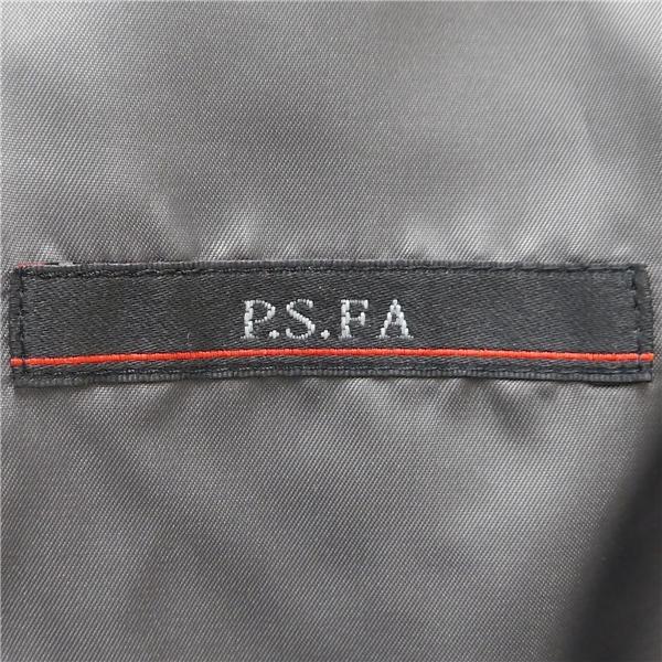 P.S.FA 2つボタン シングルスーツ 袖口4つボタン A6 M ダークグレー ストライプ ノータック 春秋 合物 NC310254-09 6NA052 | Perfect Suit FActory | 04