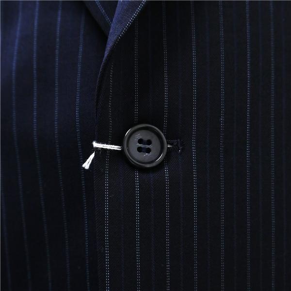 James Anderson PENTHOUSE 3ピース 2つボタン シングルスーツ AB5 M ダークネイビー ストライプ ワンタック 春秋冬 935 6NA056 | ブランド登録なし | 02