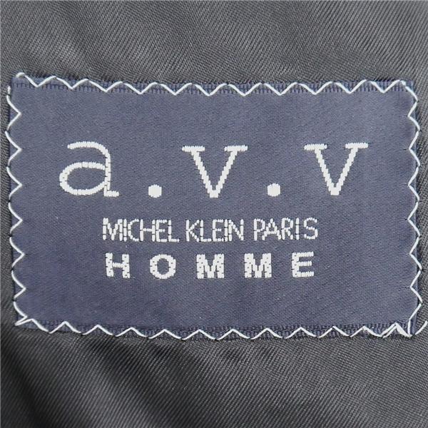 a.v.v HOMME 3つボタン シングルスーツ 袖口4つボタン A4 S ダークグレー 暗灰色 ストライプ ツータック 春秋冬 ASU7W23 6NA061 | ブランド登録なし | 04