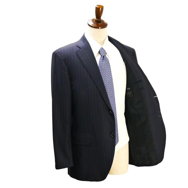 ダーバン Zeal 2つボタン シングルスーツ AB5 M ダークネイビー 濃紺色 ストライプ ワンタック 春秋冬 1004300142-39-008 6NA064 | D'URBAN | 01