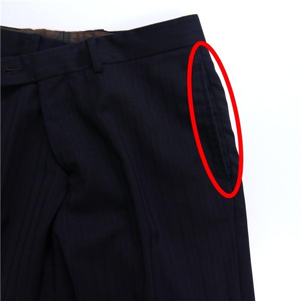 麻布テーラー WORLD TRAVELER 2つボタン シングルスーツ Y7 L ダークネイビー ストライプ ノータック ストレッチ 本切羽 春夏 6NA067 | 麻布テーラー | 07