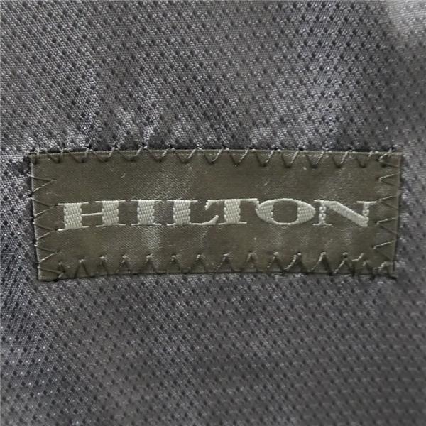 HILTON COLOMBO 2つボタン シングルスーツ BE4 L ダークネイビー ストライプ ノータック 本切羽 春秋 合物 H17V4326 6NA068 | HILTON | 04