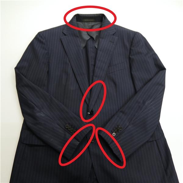 HILTON COLOMBO 2つボタン シングルスーツ BE4 L ダークネイビー ストライプ ノータック 本切羽 春秋 合物 H17V4326 6NA068 | HILTON | 06