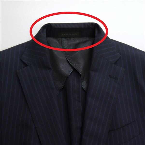 HILTON COLOMBO 2つボタン シングルスーツ BE4 L ダークネイビー ストライプ ノータック 本切羽 春秋 合物 H17V4326 6NA068 | HILTON | 07