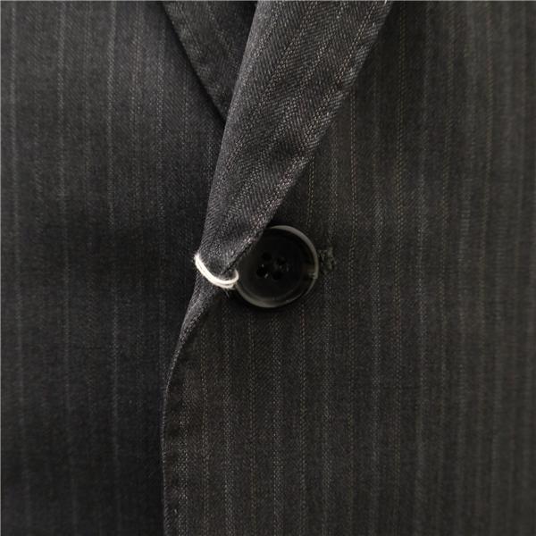 ダーバン Loro Piana 2つボタン シングルスーツ AB5 M ダークグレー ストライプ ワンタック 春秋冬 E810132-96-028 6NA069 | D'URBAN | 02
