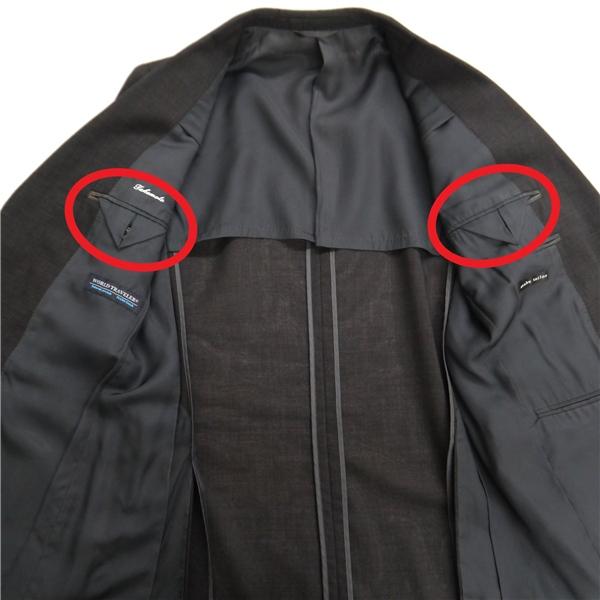 麻布テーラー WORLD TRAVELER 2つボタン シングルスーツ Y7 L ダークグレー 暗灰色 ノータック ストレッチ 本切羽 春夏 6NA076 | 麻布テーラー | 03