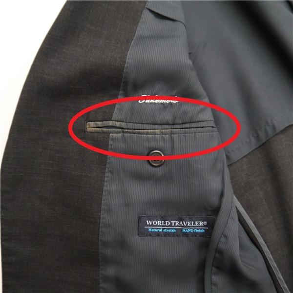 麻布テーラー WORLD TRAVELER 2つボタン シングルスーツ Y7 L ダークグレー 暗灰色 ノータック ストレッチ 本切羽 春夏 6NA076 | 麻布テーラー | 04