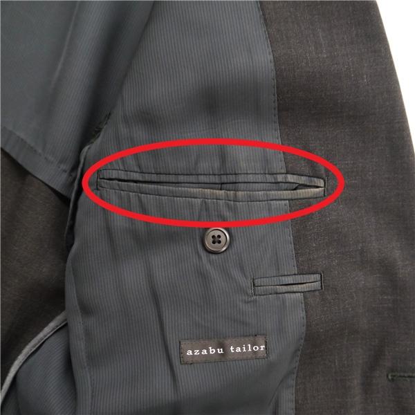 麻布テーラー WORLD TRAVELER 2つボタン シングルスーツ Y7 L ダークグレー 暗灰色 ノータック ストレッチ 本切羽 春夏 6NA076 | 麻布テーラー | 05