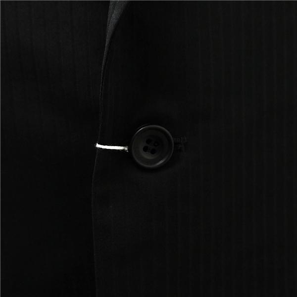 ROBELT 段返り 3つボタン シングルスーツ 袖口3つボタン A6 M ダークグレー シャドーストライプ ツータック 春秋 合物 6NA081 | ブランド登録なし | 02