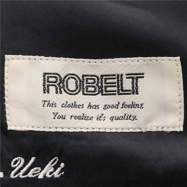 ROBELT 段返り 3つボタン シングルスーツ 袖口3つボタン A6 M ダークグレー シャドーストライプ ツータック 春秋 合物 6NA081 | ブランド登録なし | 04