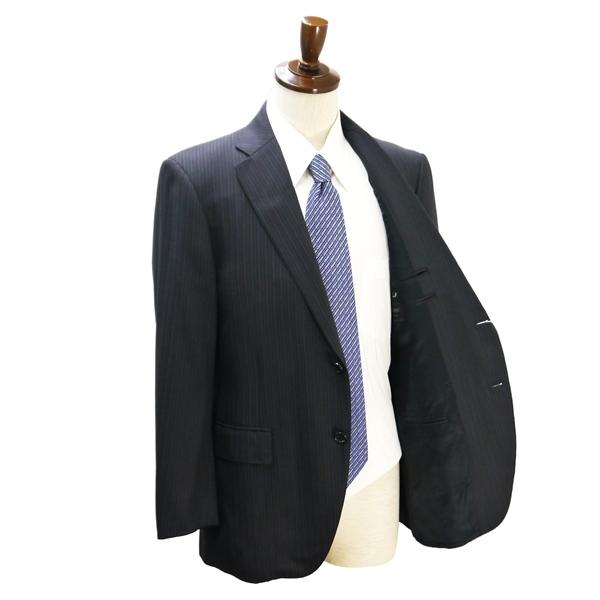 ダーバン r.a.s.o. 2つボタン シングルスーツ AB6 L ダークグレー 暗灰色 ストライプ ワンタック 春秋冬 E810106-97-022 6NA086 | D'URBAN | 01