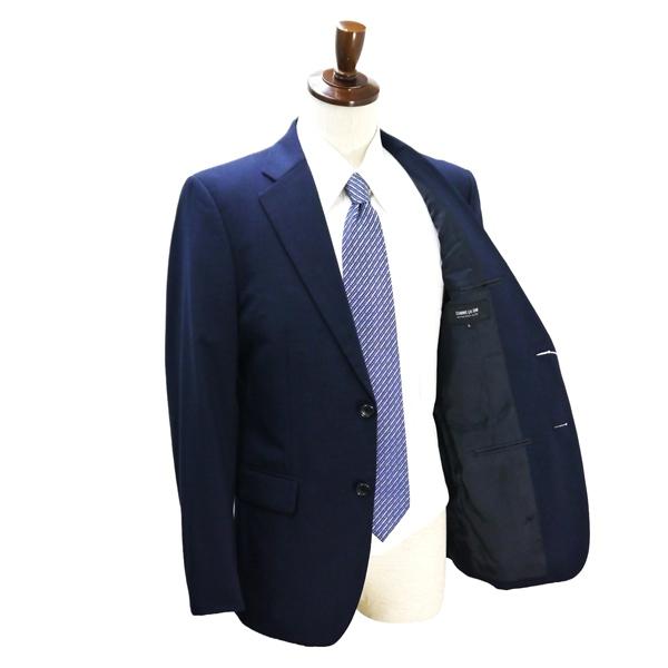 コムサイズム 2つボタン シングルスーツ 袖口4つボタン YA8 XL ダークネイビー 濃紺色 ノータック 春秋 合物 47-01SF01 6NA089 | COMME CA ISM | 01