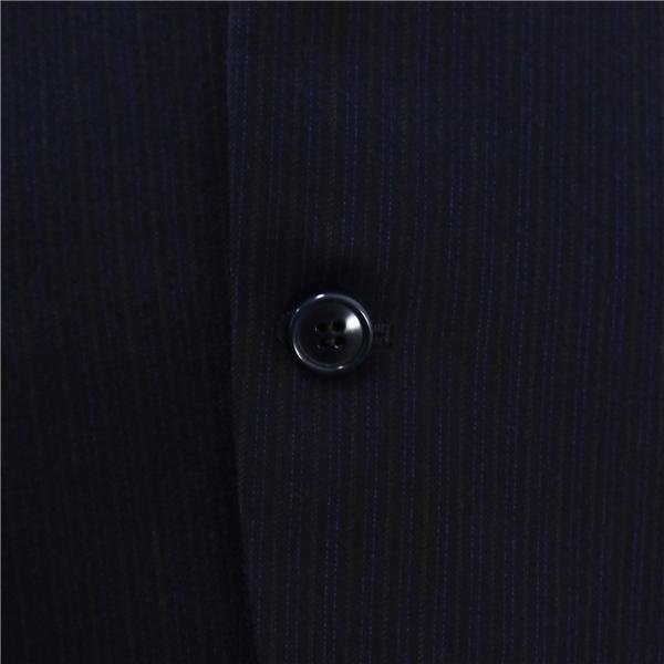 THREE M 3ピース 2つボタン シングルスーツ AB3 S ダークネイビー 濃紺色 ストライプ ノータック 春秋冬 1294314-A2 6NA092 | ブランド登録なし | 02