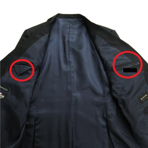 gotairiku 五大陸 JOHN FOSTER 2つボタン シングルスーツ AB6 L ダークネイビー ストライプ ウエストアジャスター 春秋冬 6NA096 | gotairiku | 07