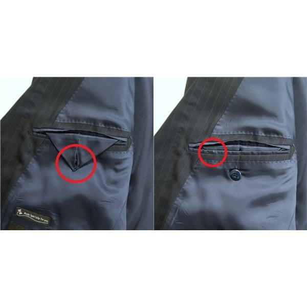 gotairiku 五大陸 JOHN FOSTER 2つボタン シングルスーツ AB6 L ダークネイビー ストライプ ウエストアジャスター 春秋冬 6NA096 | gotairiku | 08