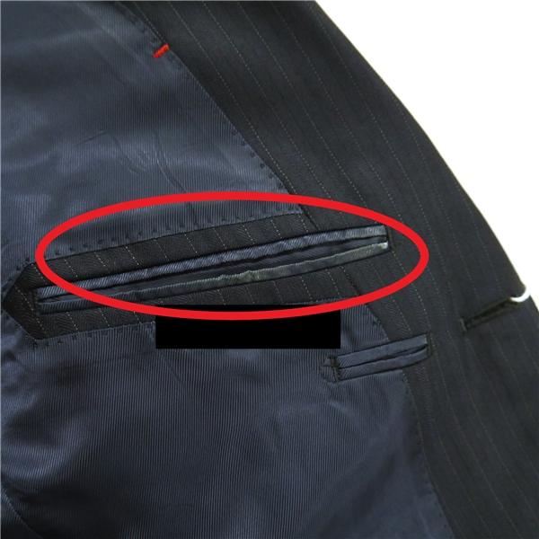 gotairiku 五大陸 JOHN FOSTER 2つボタン シングルスーツ AB6 L ダークネイビー ストライプ ウエストアジャスター 春秋冬 6NA096 | gotairiku | 09