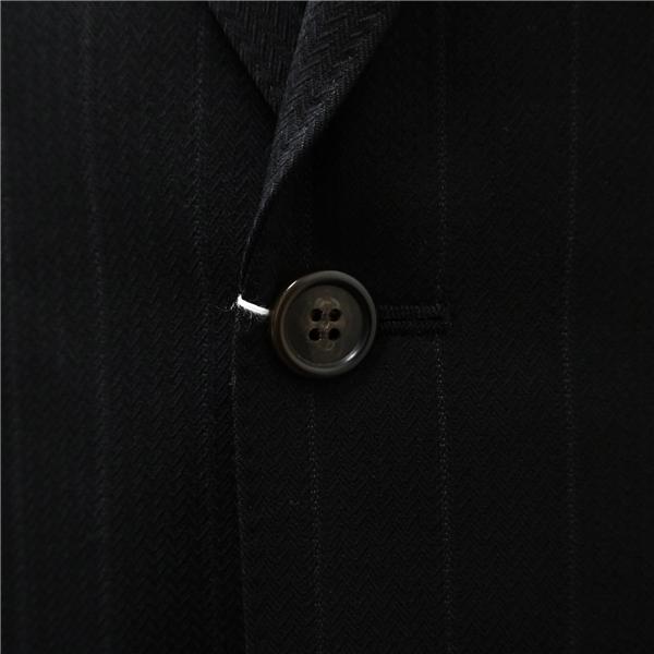 ELEFIT エレフィット 2つボタン シングルスーツ 袖口4つボタン AB6 L ダークグレー ストライプ ツータック 春秋冬 87851 6NA100 | ブランド登録なし | 02