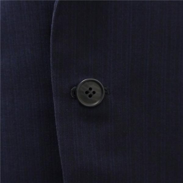 Wilwin 2つボタン シングルスーツ 袖口3つボタン A4 S ダークネイビー 濃紺色 ストライプ ノータック 春夏 C-OS 401 6NA106 | ブランド登録なし | 02