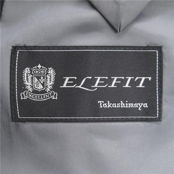 ELEFIT 2つボタン シングルスーツ 袖口4つボタン A6 M ダークグレー 暗灰色 ストライプ ワンタック 春秋 合物 552240 6NA109 | ブランド登録なし | 04