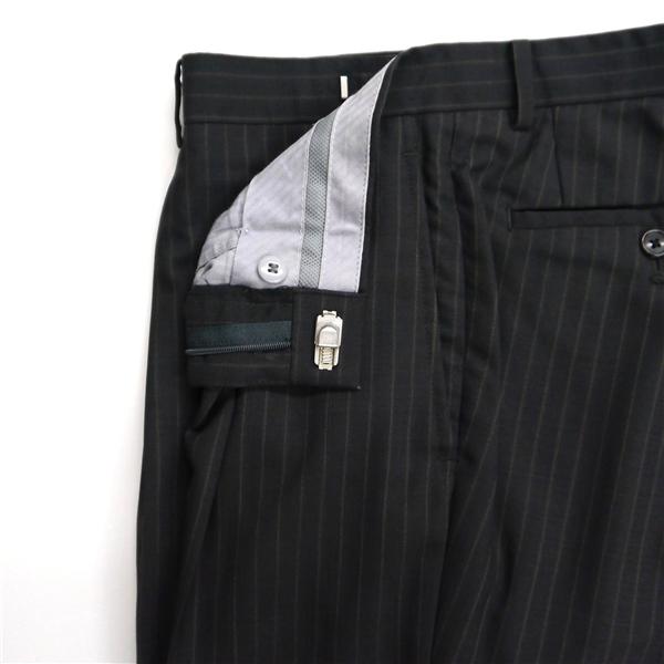 gotairiku 五大陸 3つボタン シングルスーツ A7 L ダークブラウン ストライプ ウエストアジャスター 春夏 0205 SR GO LM 0522 6NA110 | gotairiku | 03