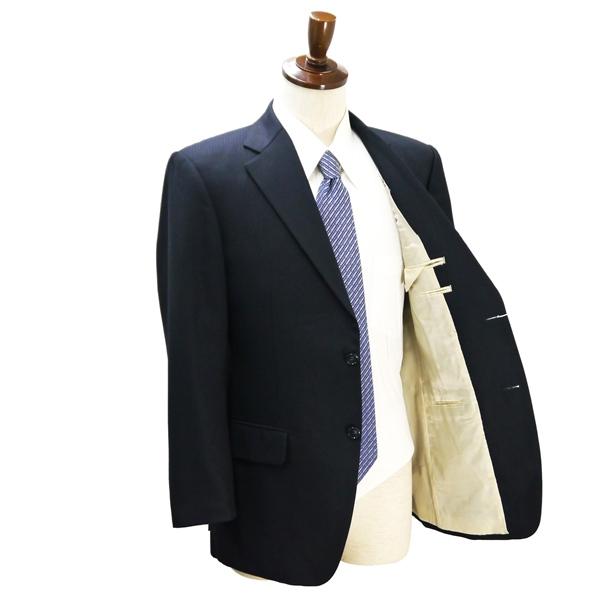 ELEFIT 2つボタン シングルスーツ 袖口4つボタン AB5 M ダークネイビー シャドーストライプ ツータック 春秋冬 177328 6NA111 | ブランド登録なし | 01