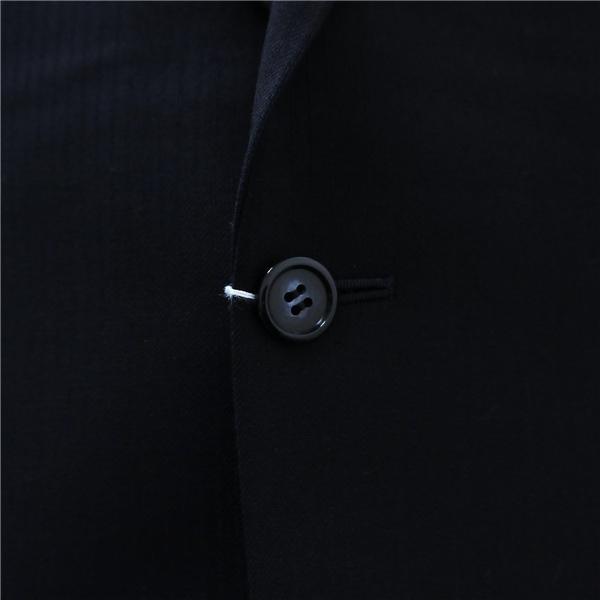 ELEFIT 2つボタン シングルスーツ 袖口4つボタン AB5 M ダークネイビー シャドーストライプ ツータック 春秋冬 177328 6NA111 | ブランド登録なし | 02