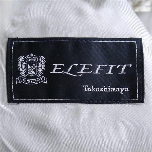 ELEFIT 2つボタン シングルスーツ 袖口4つボタン AB5 M ダークネイビー シャドーストライプ ツータック 春秋冬 177328 6NA111 | ブランド登録なし | 04